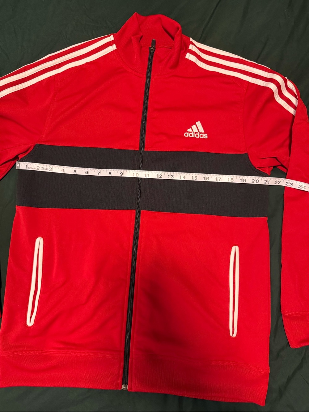 Vintage Adidas Jacket Red and Black Lightweight Track Jacket Size L - Picture 4 of 12